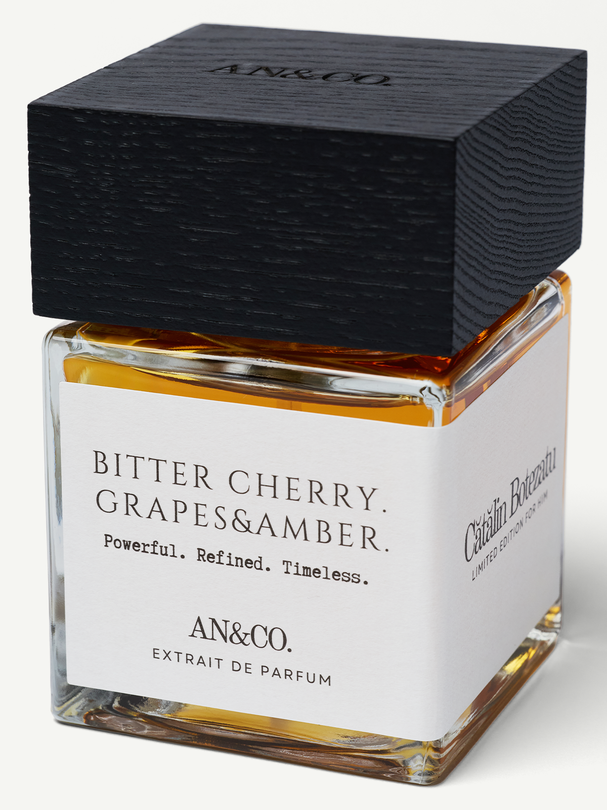 BITTER CHERRY. GRAPES & AMBER.